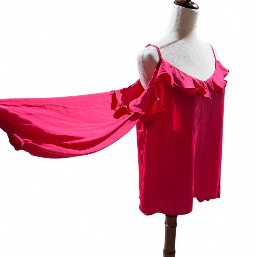 Bar lll Vibrant Pink Off-Shoulder Top